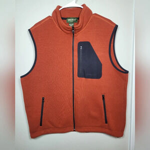 Eddie Bauer Rust Red Orange Radiator Vest sz L